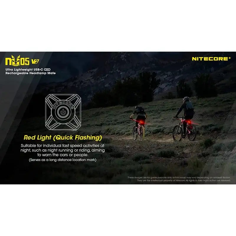 Nitecore NU05 V2 – Ultralätt säkerhetsficklampa med USB-C och 5 ljuslägen (40lm)