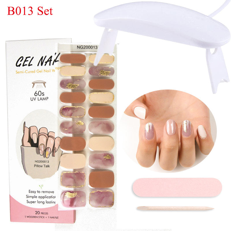 Gel-Nagelfolien mit UV-Lampen-Set
