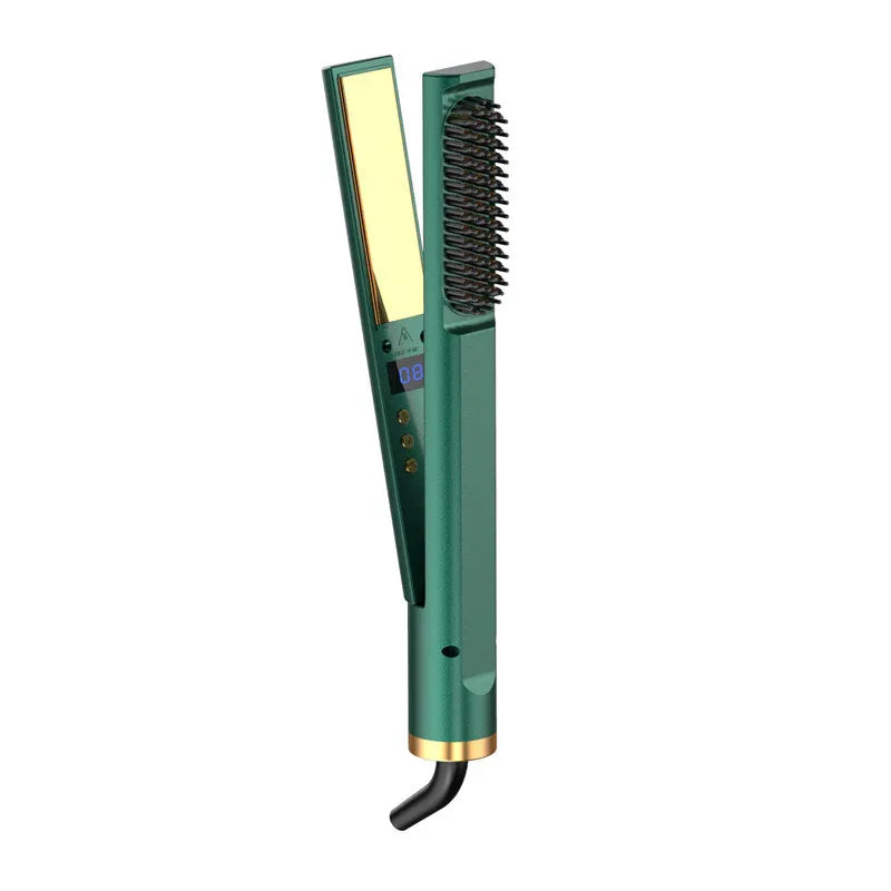 Three-in-one Multifunctional Hair Straightener Comb Roll Splint Wet And Dry Hair Dual-Use