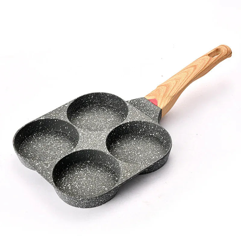 Four-Hole Egg Frying Pan Medical Stone Non-Stick Pan Home Breakfast Mini Frying Pan
