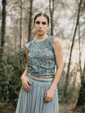 CLARA TOP TEAL-0