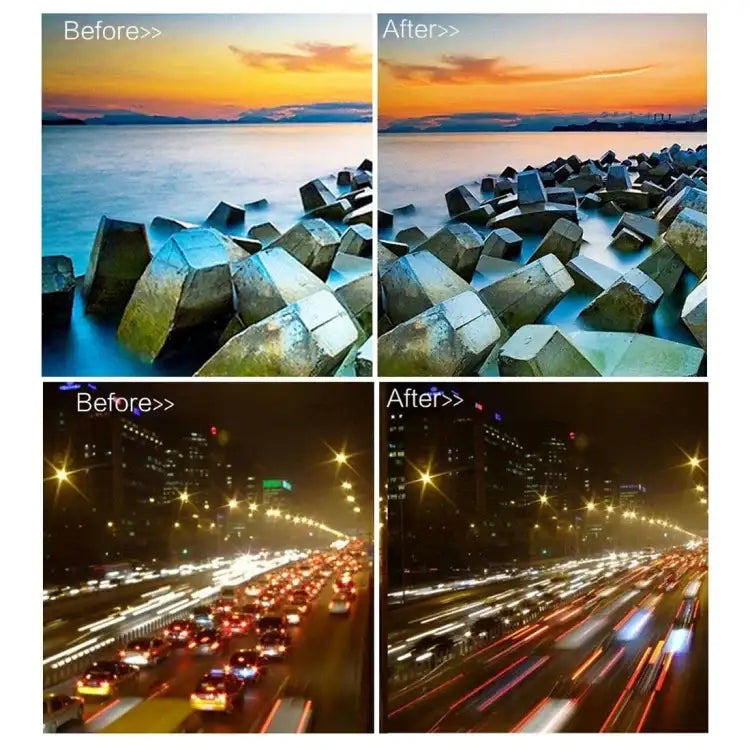 JUNESTAR 58mm ND Filterkit (ND2 + ND4 + ND8) för Actionkameror