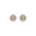 Bunny Badge Stud Gold Earrings-0