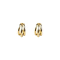 Trio Hollow Hoop Gold Earrings-0