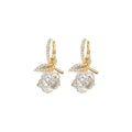 Stunning Camellia Gold Earrings-0