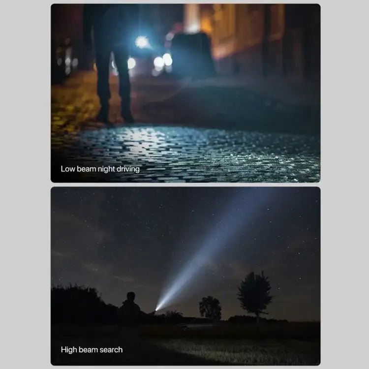 Multifunktionell Ficklampa 1000LM med Fönsterkross, Skärare och Magnetfäste