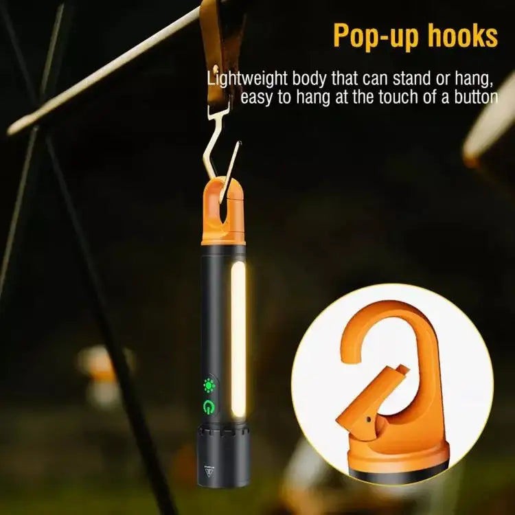 Kraftfull laserdriven ficklampa med COB-ljus – 1550 lm och 1000 m räckvidd