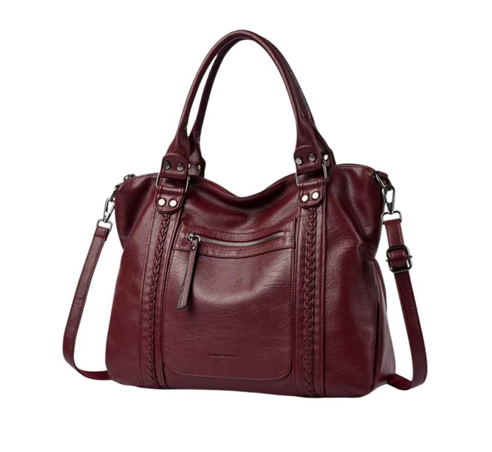 Billig stor handväska dam – tote bag & crossbody väska med axelrem