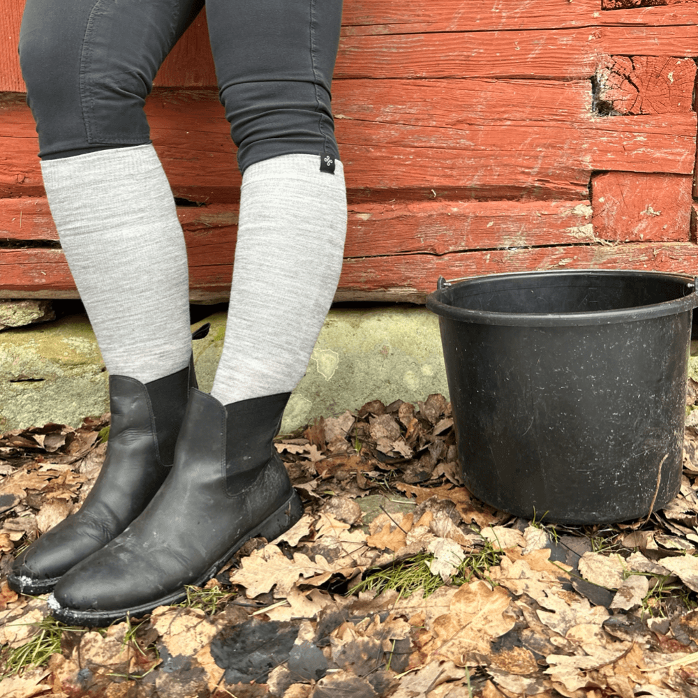 Ridstrumpa Allround Stengrå 75% Merinoull
