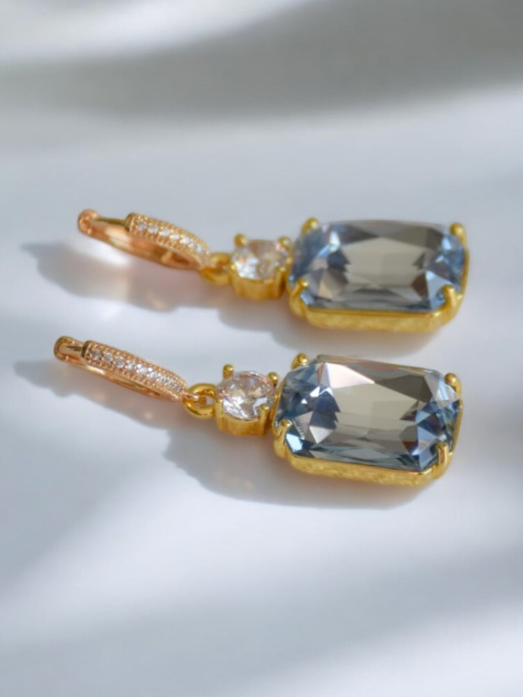 Blue crystal earrings