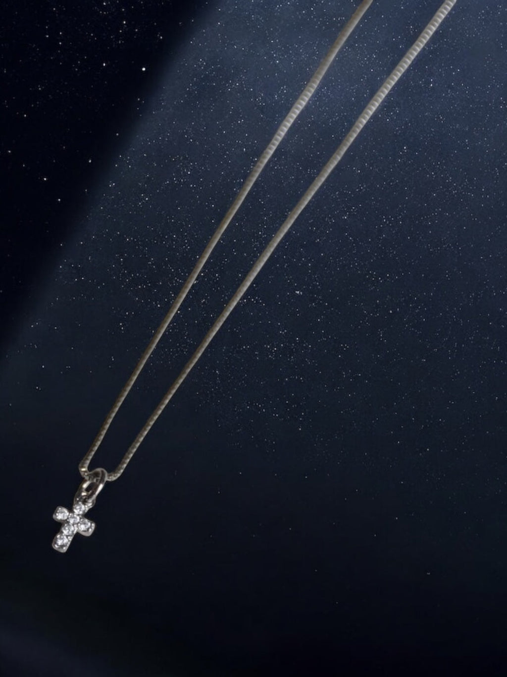 Silver cross necklace