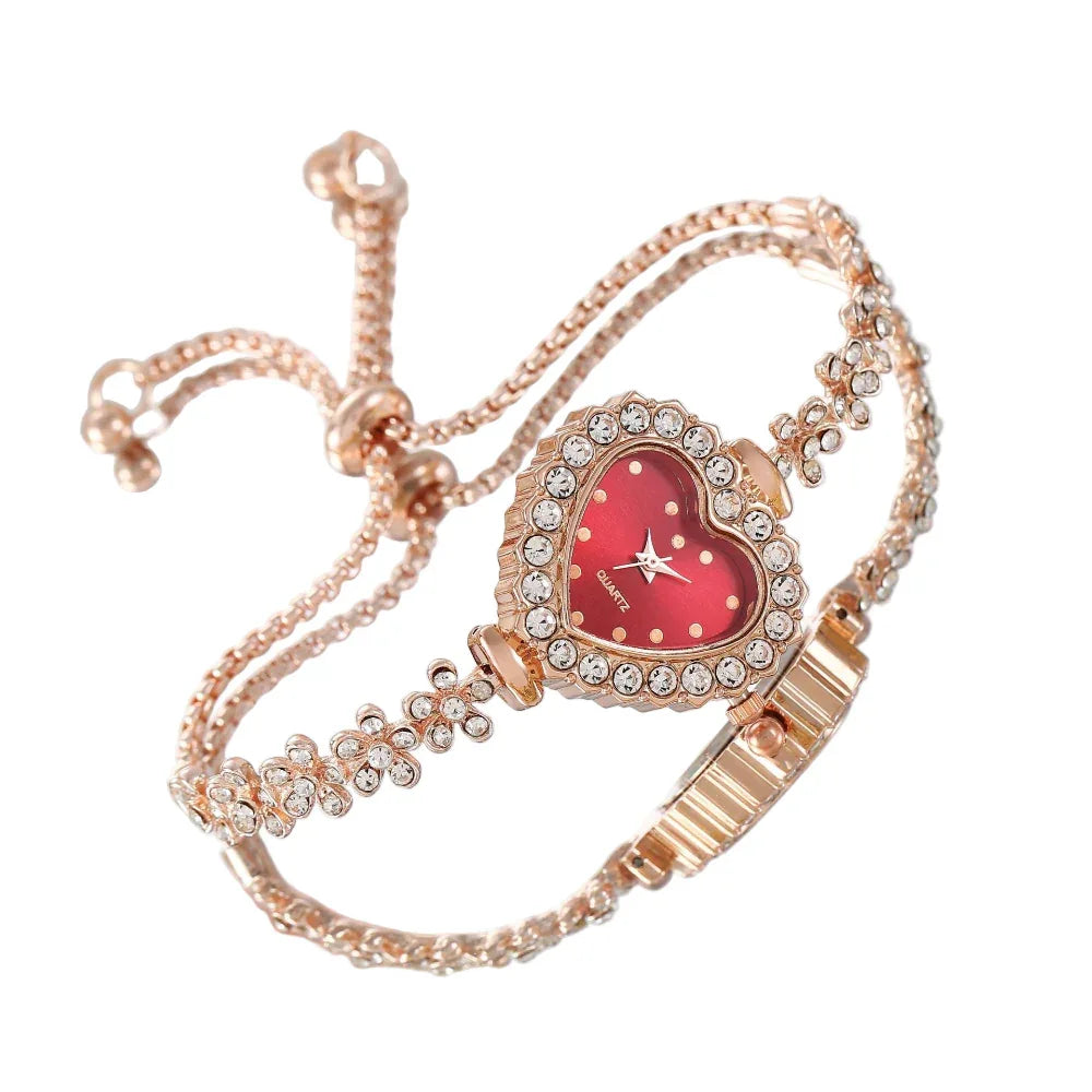 Flower Chain Diamond-Embedded Women's Elegant All-Match Watch