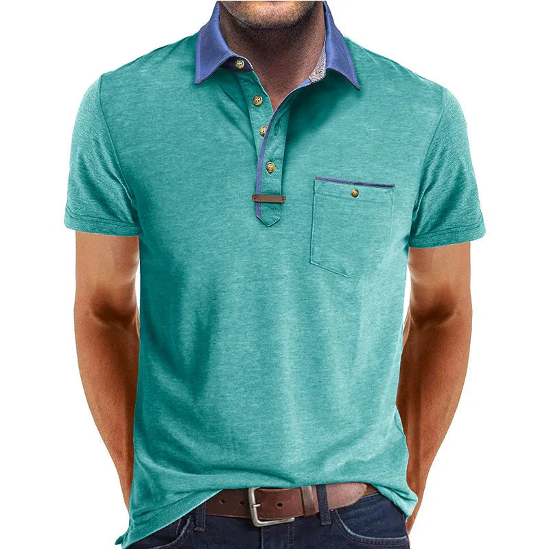 Short Sleeve Men's Summer Lapel Shirt