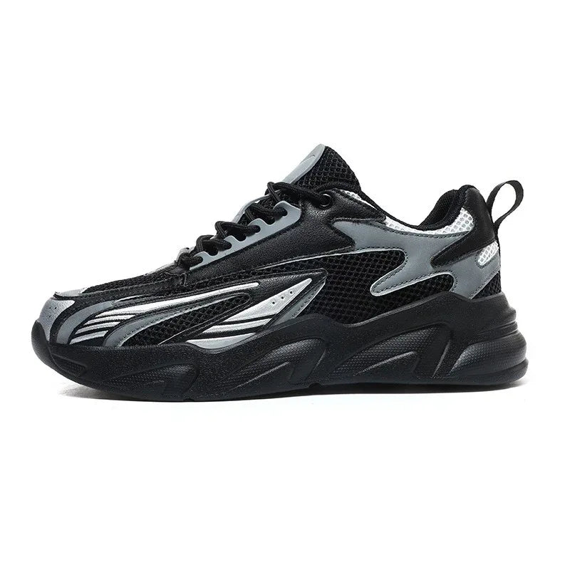 Men's Casual Mesh Sneaker Thick Bottom Plus Size Lightweight Breathable Running Shoes