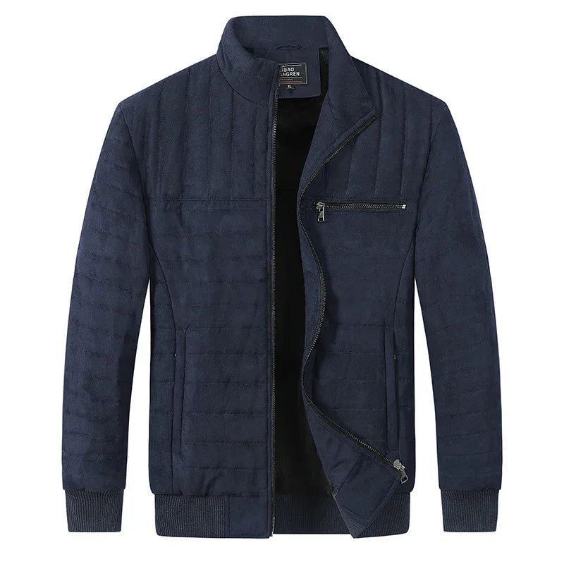 Men's Cotton-Padded Stand-Up Collar Jacket
