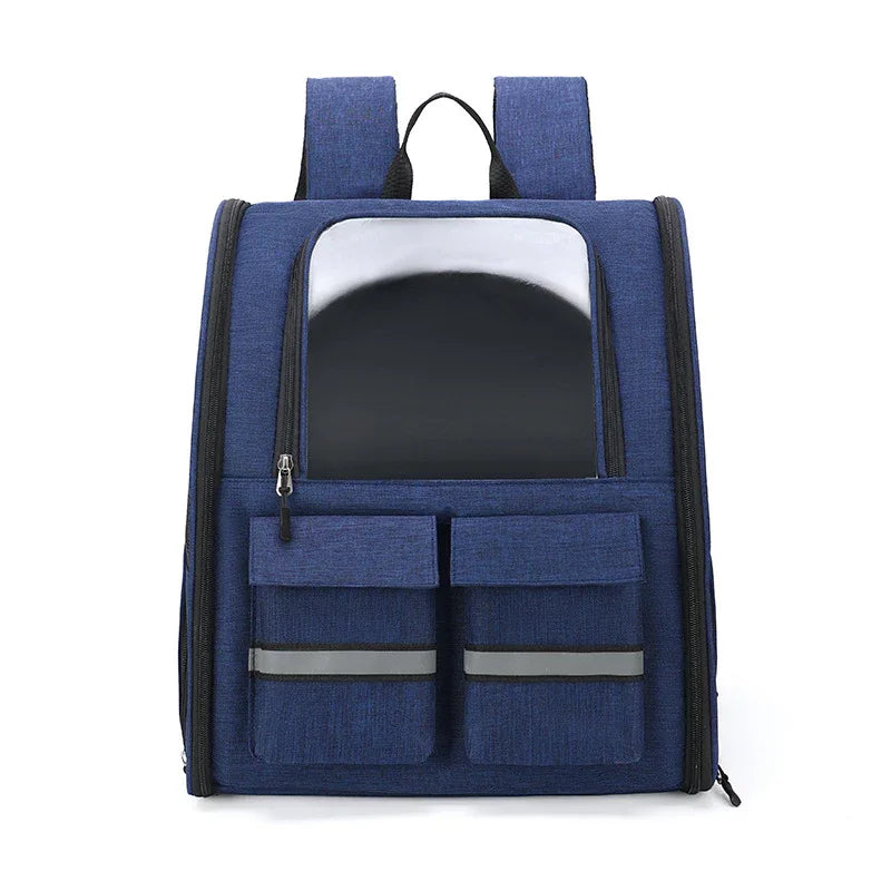 Double Shoulder Pull Rod Breathable Foldable Pet Cat Dog Bag Backpack