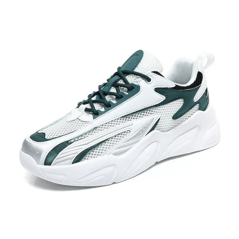 Men's Casual Mesh Sneaker Thick Bottom Plus Size Lightweight Breathable Running Shoes