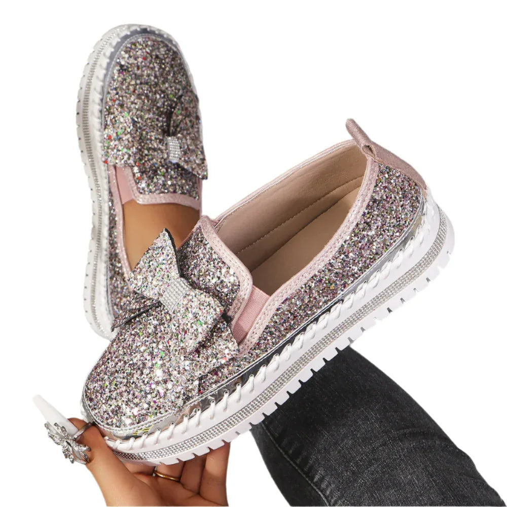 Rhinestone Studded Shoes Loafers For Women