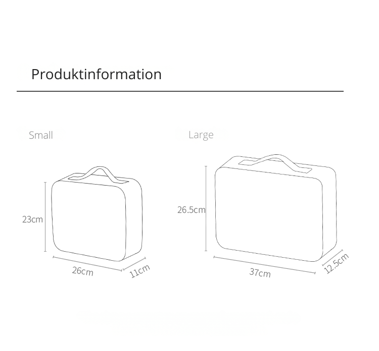 Sminkväska med spegel & LED – Rymlig makeupväska för resa (Small/Large)
