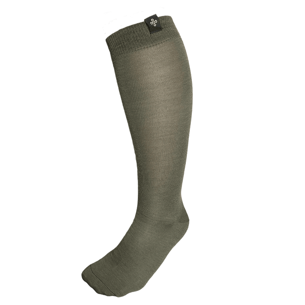 Ridstrumpa Allround Skogsgrön 75% Merinoull
