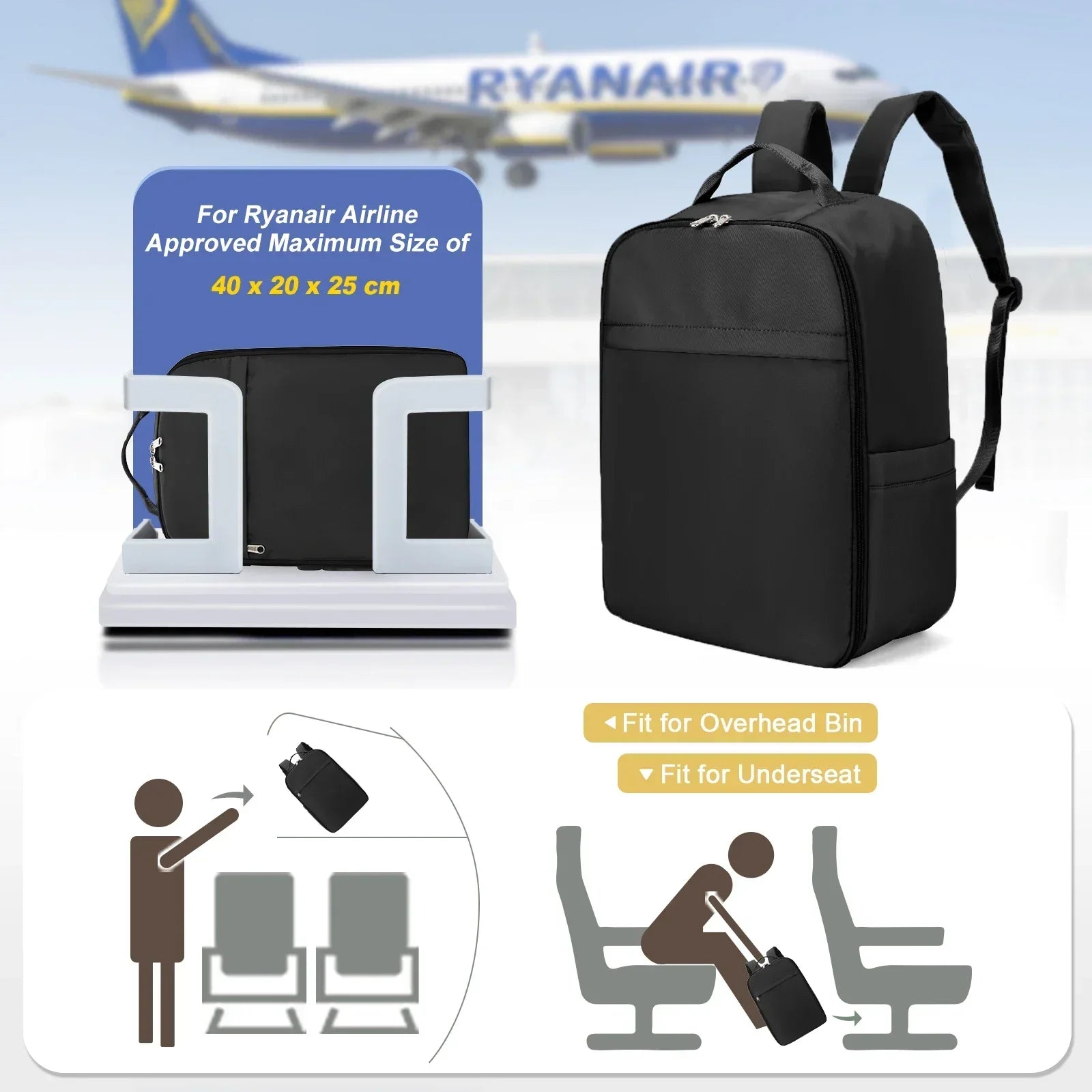 Cabin Backpack compatible with Ryanair