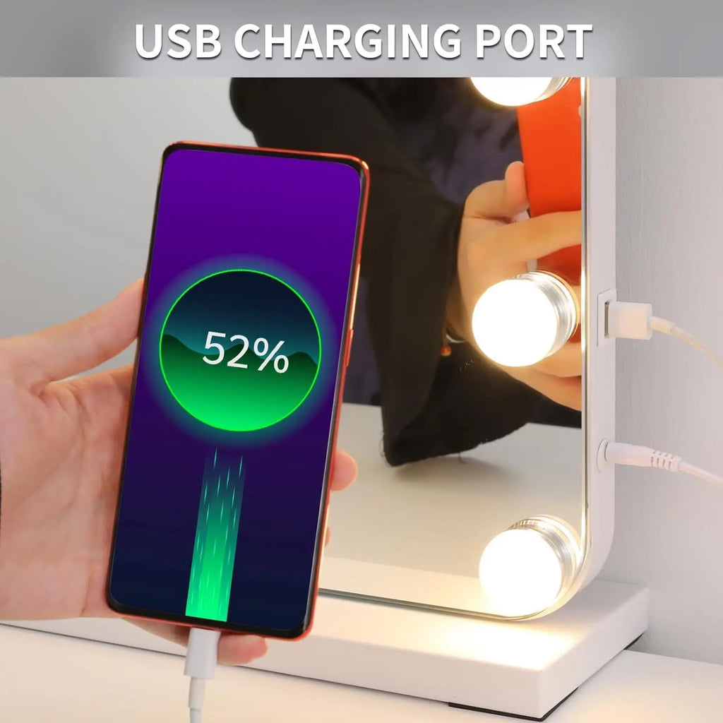 Dimmable Hollywood Vanity Mirror with LED Lights