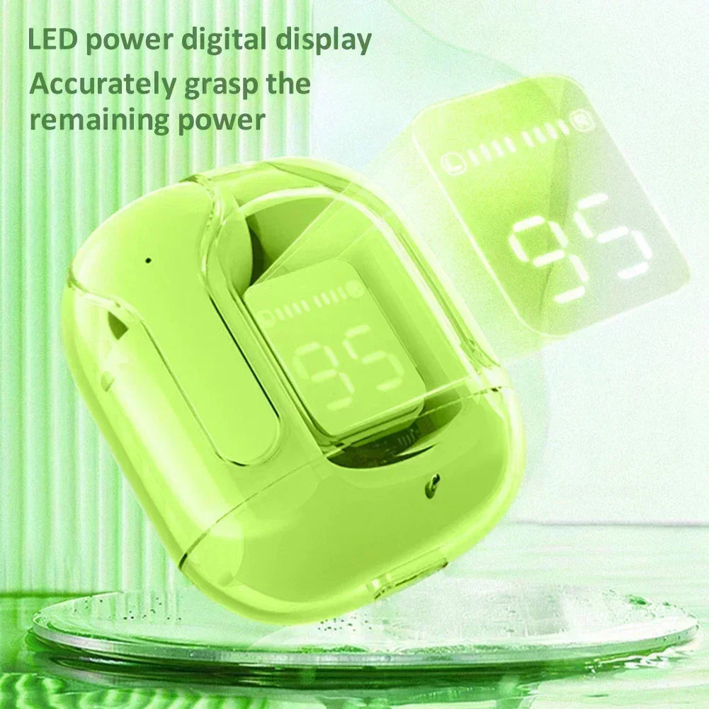 T2 Trådlösa Mini Hörlurar LED Ström Digital Display TWS Trådlösa