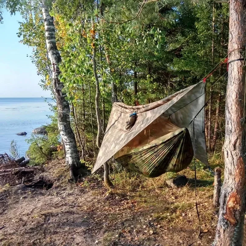 Camping Hammock with mosquito net and tarp