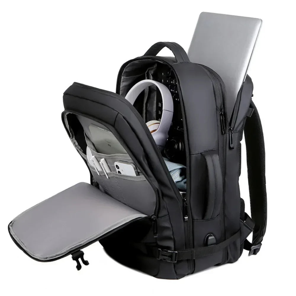 40L Water-Resistant USB Charging Backpack