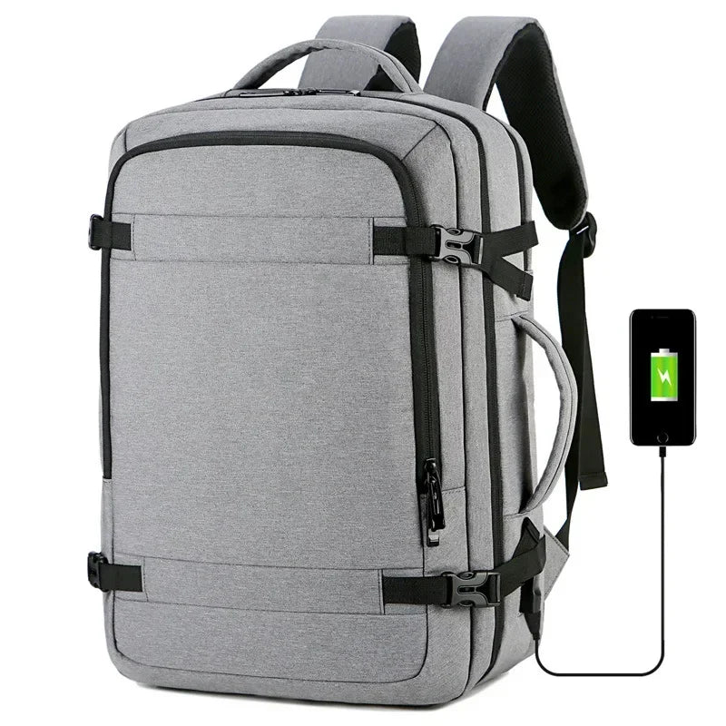 40L Water-Resistant USB Charging Backpack