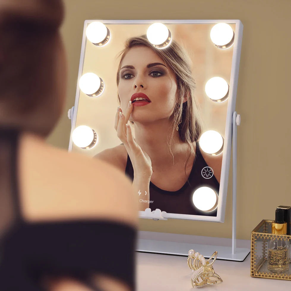 Bluetooth Lighted Vanity Mirror with Wireless Charging