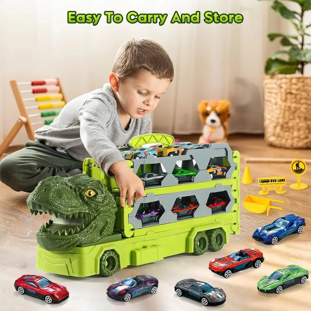 Dinosaur Truck with 6 Cars