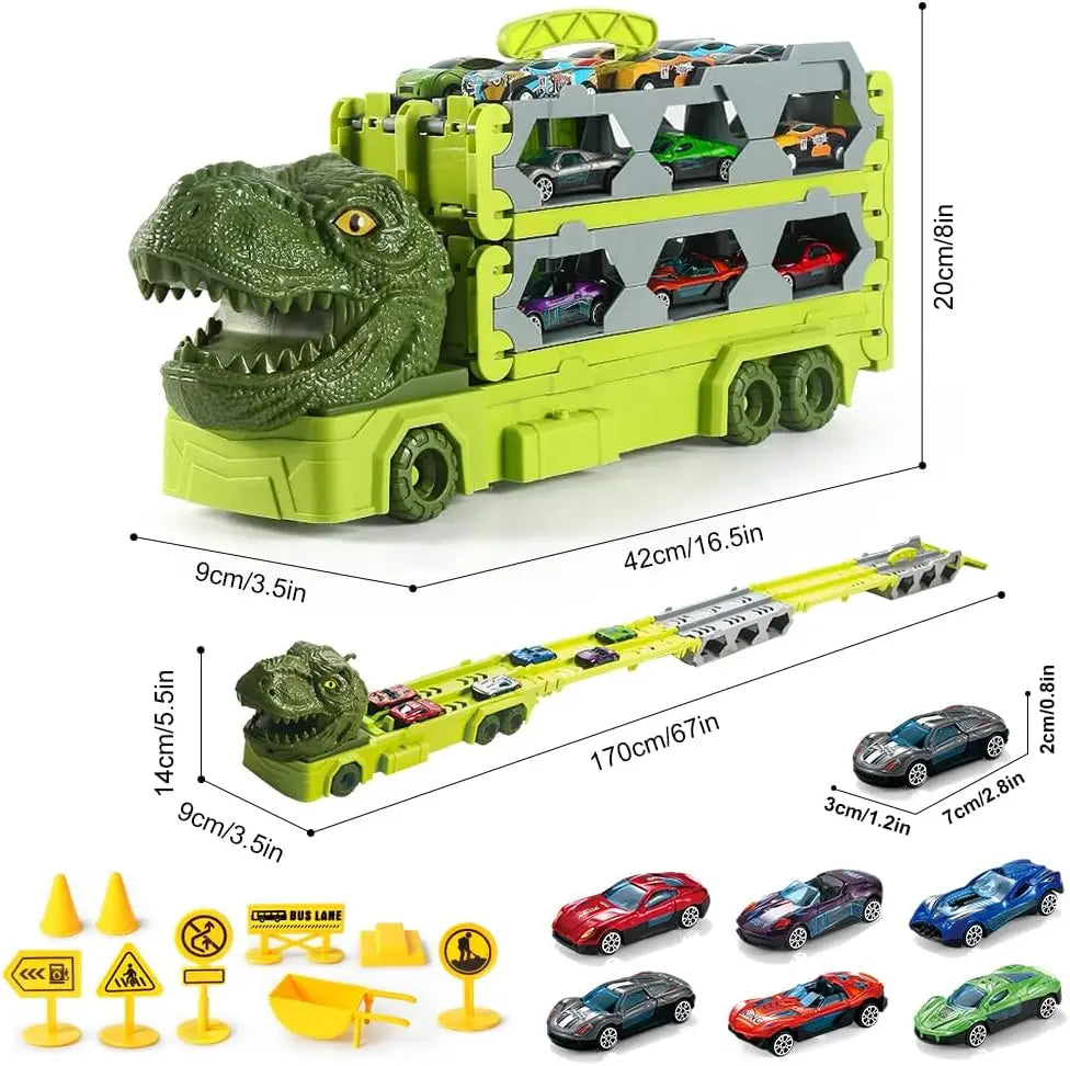 Dinosaur Truck with 6 Cars
