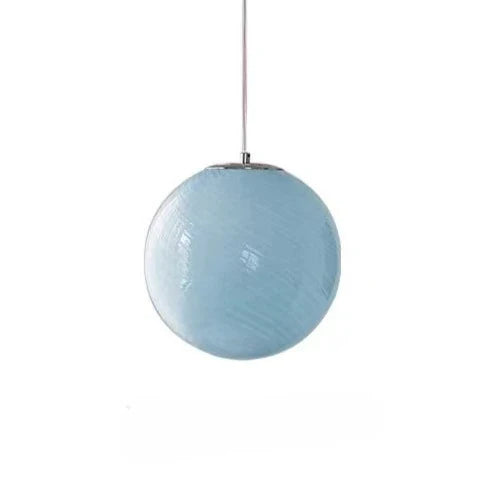 Handblown Swirl Hanging Lamp – Vintage-Inspired Design