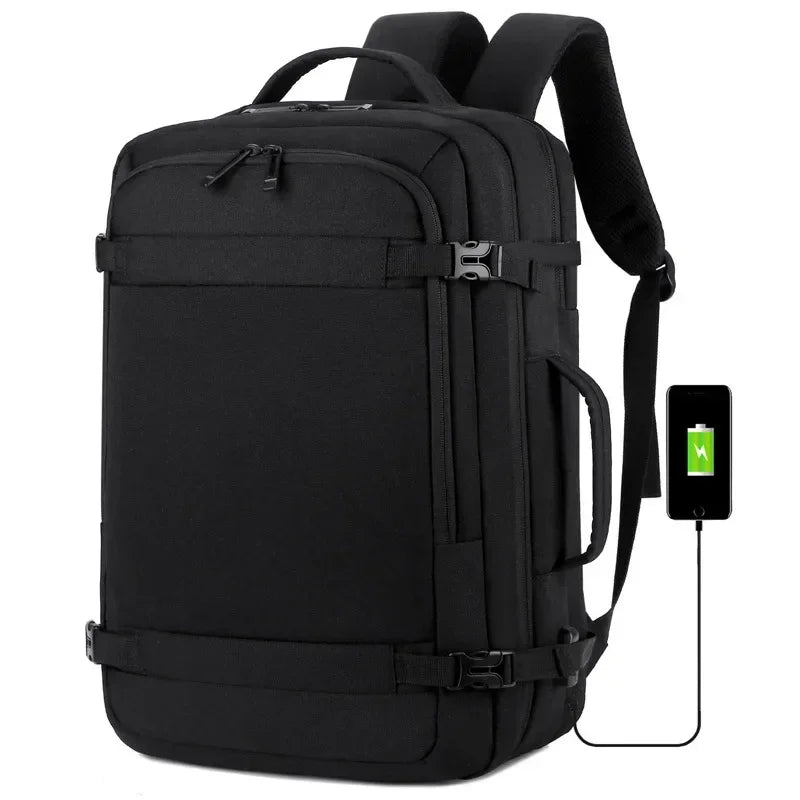 40L Water-Resistant USB Charging Backpack