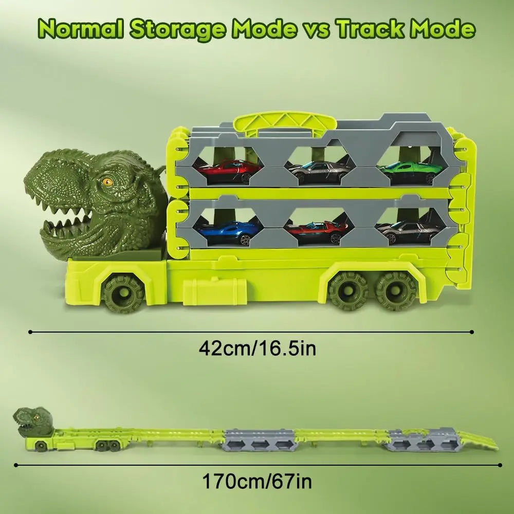Dinosaur Truck with 6 Cars