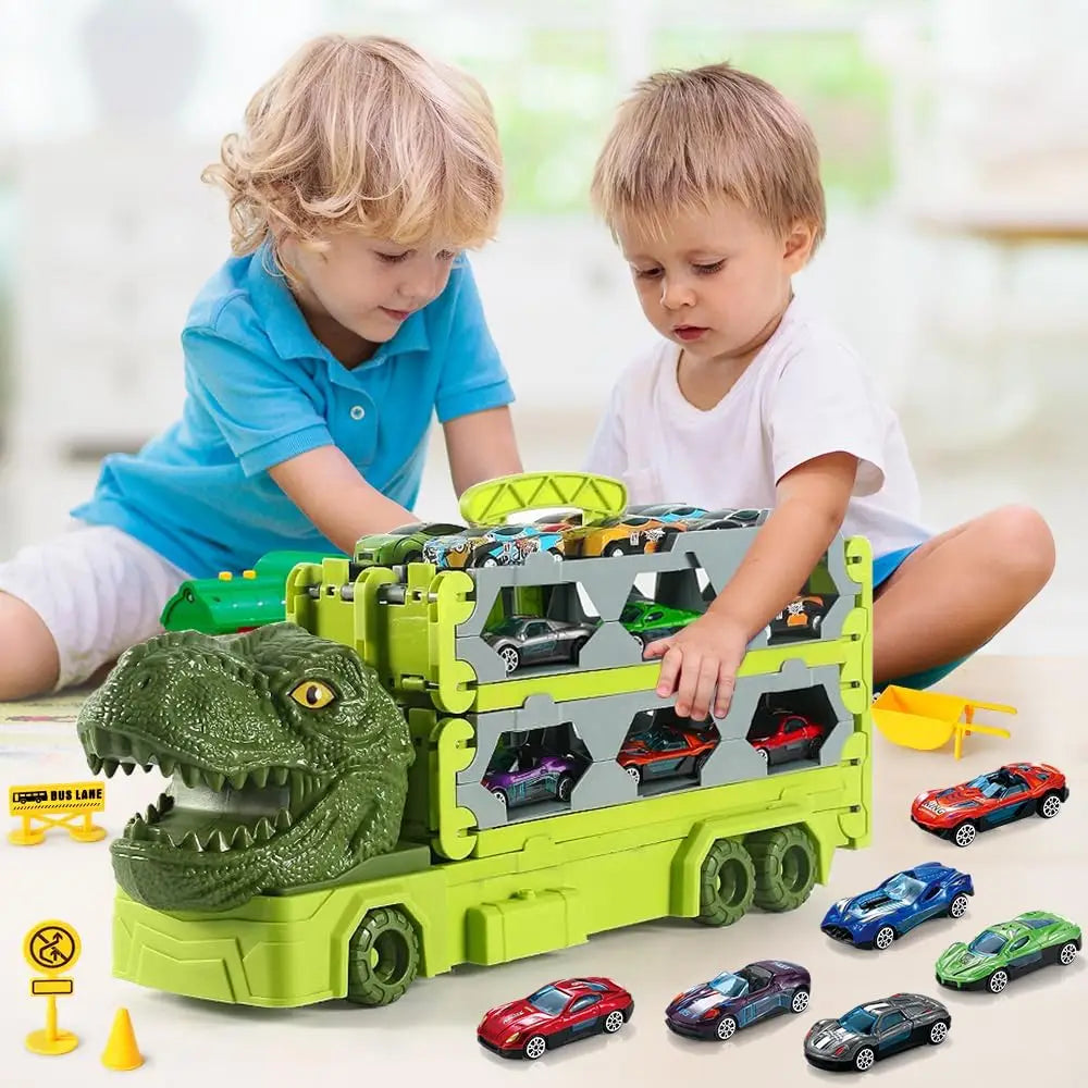 Dinosaur Truck with 6 Cars