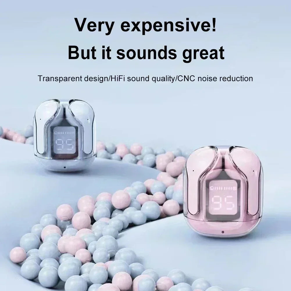 T2 Trådlösa Mini Hörlurar LED Ström Digital Display TWS Trådlösa