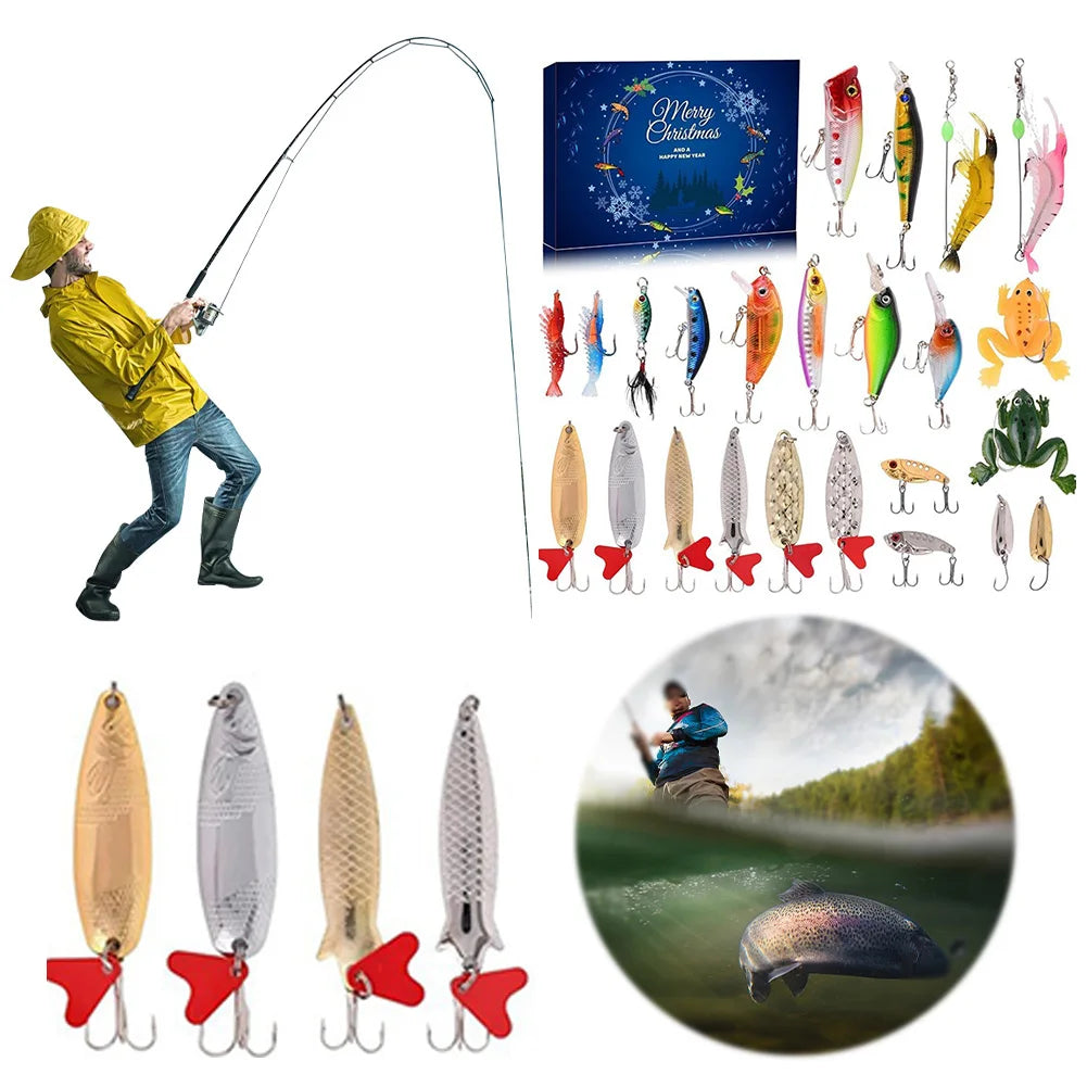 2024 Fishing Lure Advent Calendar – 24 Days of Poppers, Minnow & Crankbaits