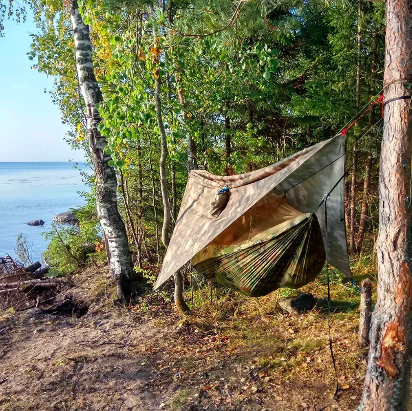 Camping Hammock with mosquito net and tarp