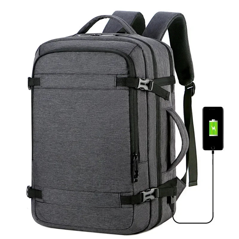 40L Water-Resistant USB Charging Backpack