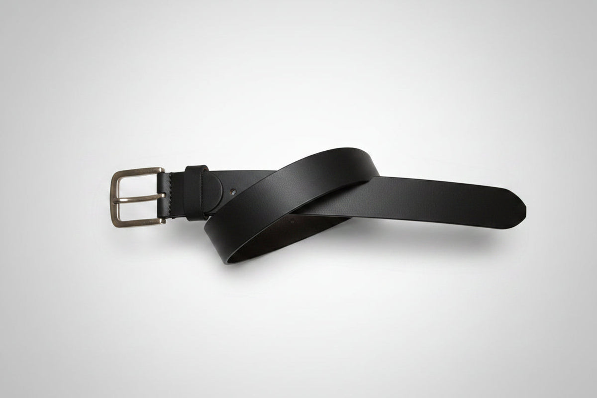 Läder Bälte, 3.5 cm - Bredd