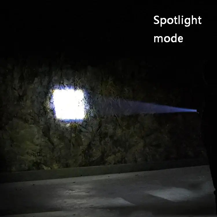 Teleskopisk stark LED-ficklampa med zoom, starkt ljus och magnet – uppladdningsbar