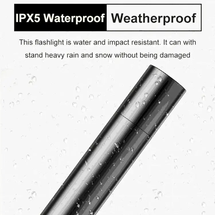 Uppladdningsbar LED-ficklampa 2600mAh – Zoomfunktion, vattentät och kraftfull belysning