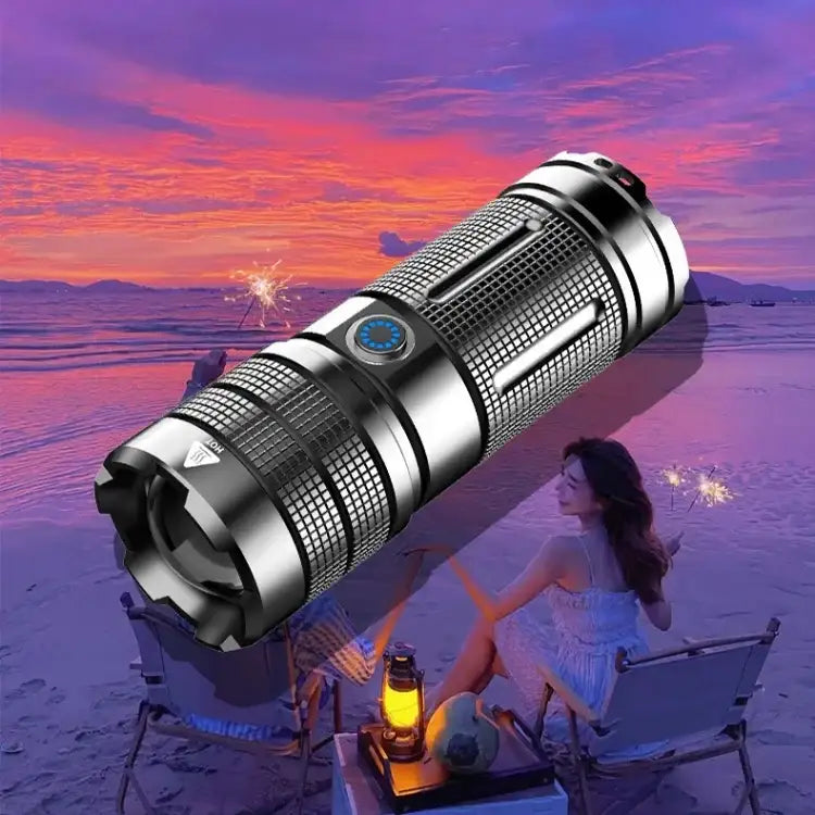 RGB ficklampa med zoom & powerbank – Professionell belysning för foto & outdoor