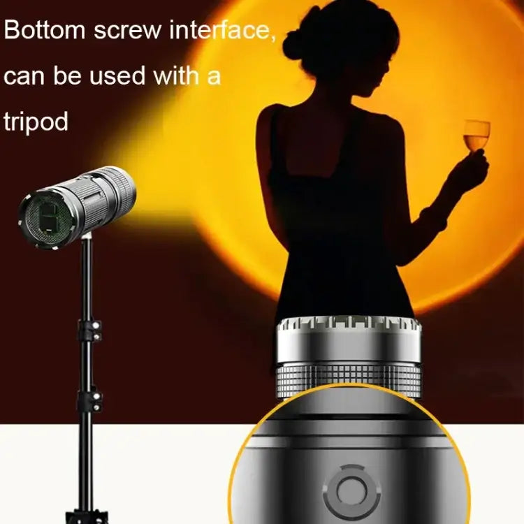 RGB ficklampa med zoom & powerbank – Professionell belysning för foto & outdoor