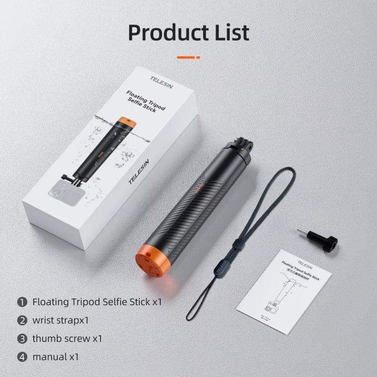 Telesin Flytande Selfiepinne Tripod  220 - 610mm med fäste för GoPro