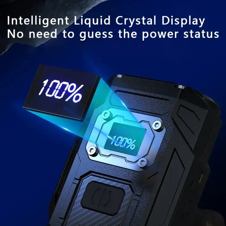 Kraftfull mini nyckellampa med magnet, LCD-display och dubbla ljuslägen