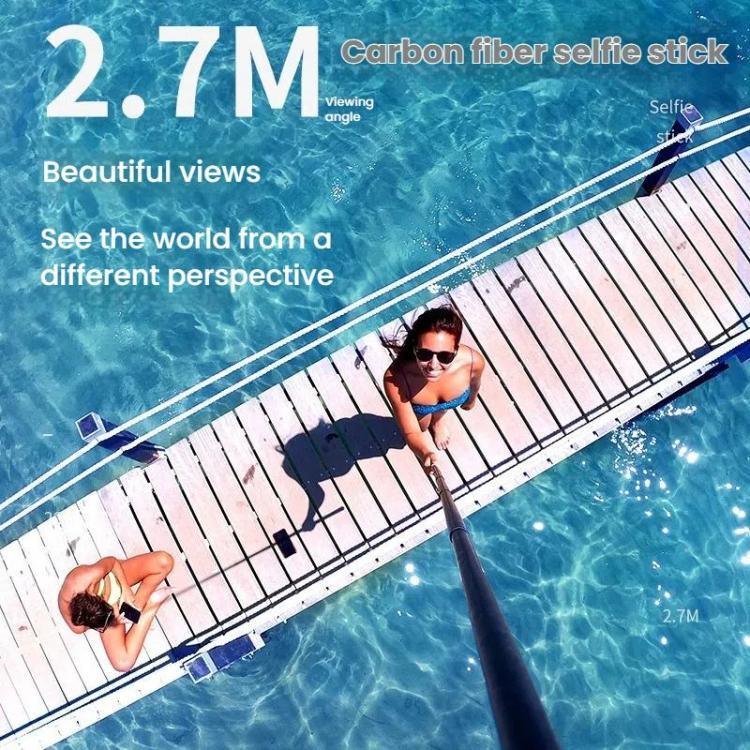 TELESIN Gen 2 2.7 m Kolfiber Selfie Stick