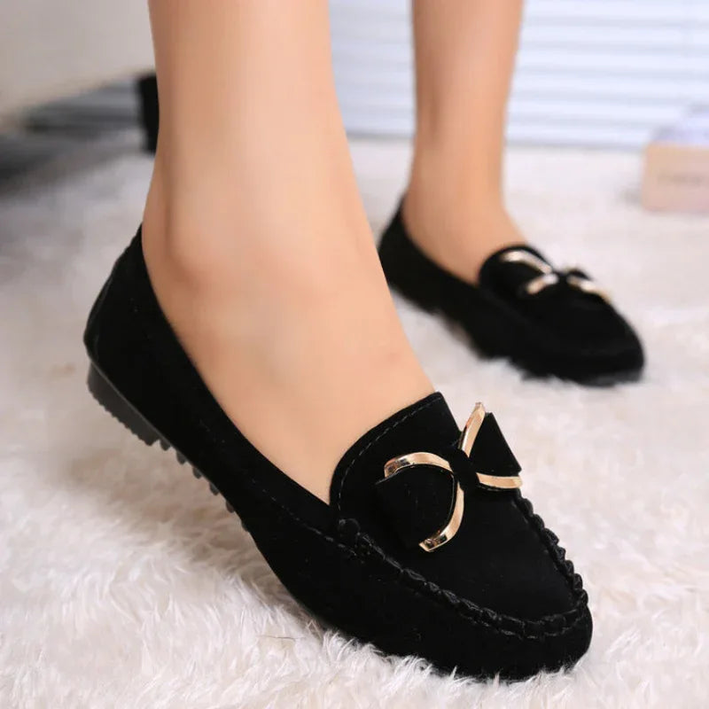 Fashion Bowknot Flats Shoes Women Casual Solid Loafers Cozy Summer Shoes